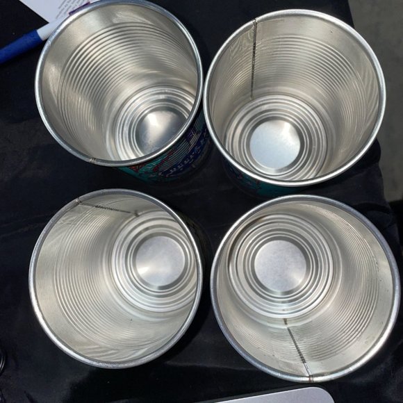 DEEP Eddy Vodka & Lemon Infused Vodka Tin Can Cups Set of 4 Collectible - Picture 3 of 11